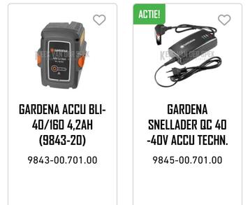 Accu en oplader Gardena grasmaaier beschikbaar voor biedingen
