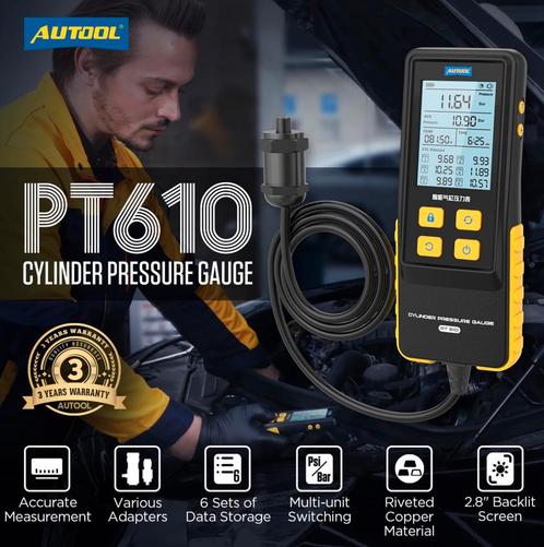 AUTOOL PT610 Cilinderdrukmeter Automotive Tool, Auto diversen, Onderhoudsmiddelen, Ophalen of Verzenden
