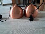 Koperkleurige Hanglampen Set, Ophalen, Zo goed als nieuw, Metaal, Modern