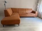 Te koop hoekbank cognac kleur, Ophalen, Zo goed als nieuw, Stof, Modern