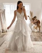 Bruidsjurk madi lane met laagjes rok 38/40, Ophalen of Verzenden, Zo goed als nieuw, Wit, Trouwjurk