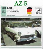 Az5 autokaart opel olympia rekord ( 1958 - 1961 ), Ophalen of Verzenden, Zo goed als nieuw, Auto's