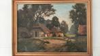A.W. van Duuren boerderij landschap oud antiek schilderij, Antiek en Kunst, Ophalen of Verzenden