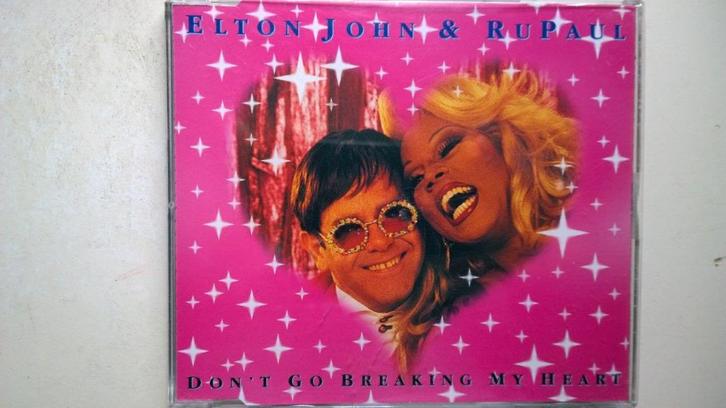 Elton John & RuPaul - Don't Go Breaking My Heart, Cd's en Dvd's, Cd Singles, Zo goed als nieuw, Pop, 1 single, Maxi-single, Ophalen of Verzenden