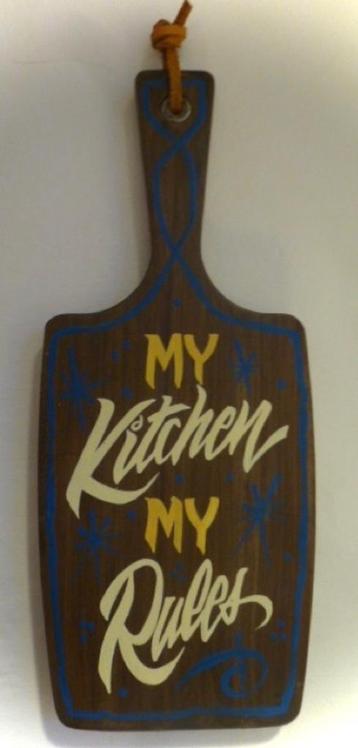 Handgeschilderde keuken plank / tekstbord / decor / stoer beschikbaar voor biedingen