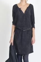 zwart zijden jurkje met print Humanoid mt S, Kleding | Dames, Humanoid, Zwart, Gedragen, Boven de knie