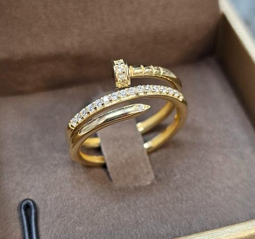 Spijker ring 14k, Sieraden, Tassen en Uiterlijk, Ringen, Nieuw, Dame, 17 tot 18, Goud, Goud, Ophalen of Verzenden