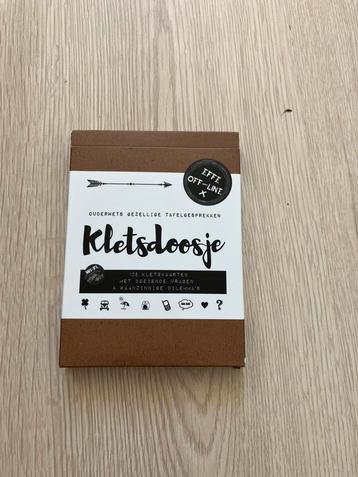 Kletsdoosje ( kaarten voor leuke gesprekken) beschikbaar voor biedingen