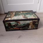Vintage Hout opbergen kist 41 x 30 x 16 cm, Antiek en Kunst, Curiosa en Brocante, Ophalen of Verzenden