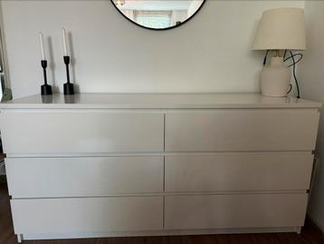 Ikea Malm dressoir wit 6 lades