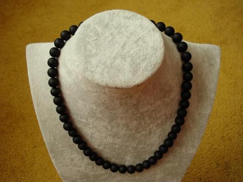 Lavasteen collier, Sieraden, Tassen en Uiterlijk, Kettingen, Nieuw, Steen of Mineraal, Zwart, Ophalen of Verzenden