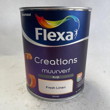 Flexa Creations Muurverf Fresh Linen Wit Krijt 1L beschikbaar voor biedingen
