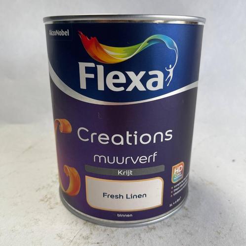 Flexa Creations Muurverf Fresh Linen Wit Krijt 1L, Doe-het-zelf en Verbouw, Verf, Beits en Lak, Nieuw, Verf, Minder dan 5 liter