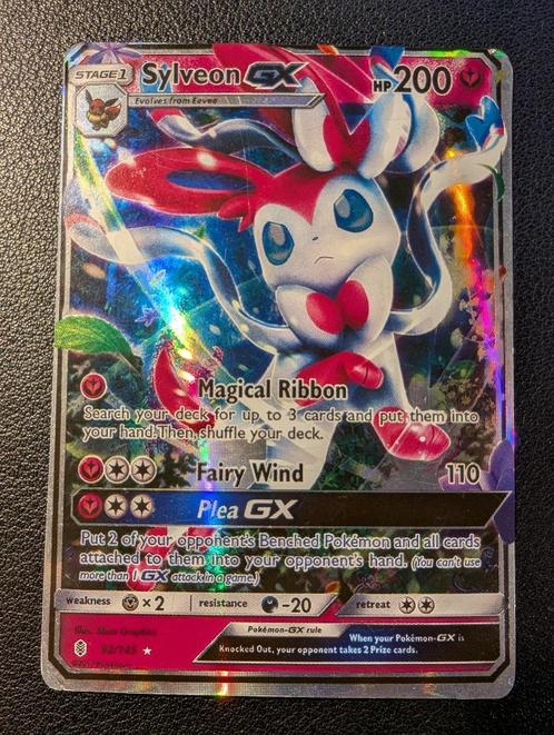 Pokemonkaart: Sylveon GX - HP200 - Stage 1, Hobby en Vrije tijd, Verzamelkaartspellen | Pokémon, Gebruikt, Losse kaart, Ophalen of Verzenden