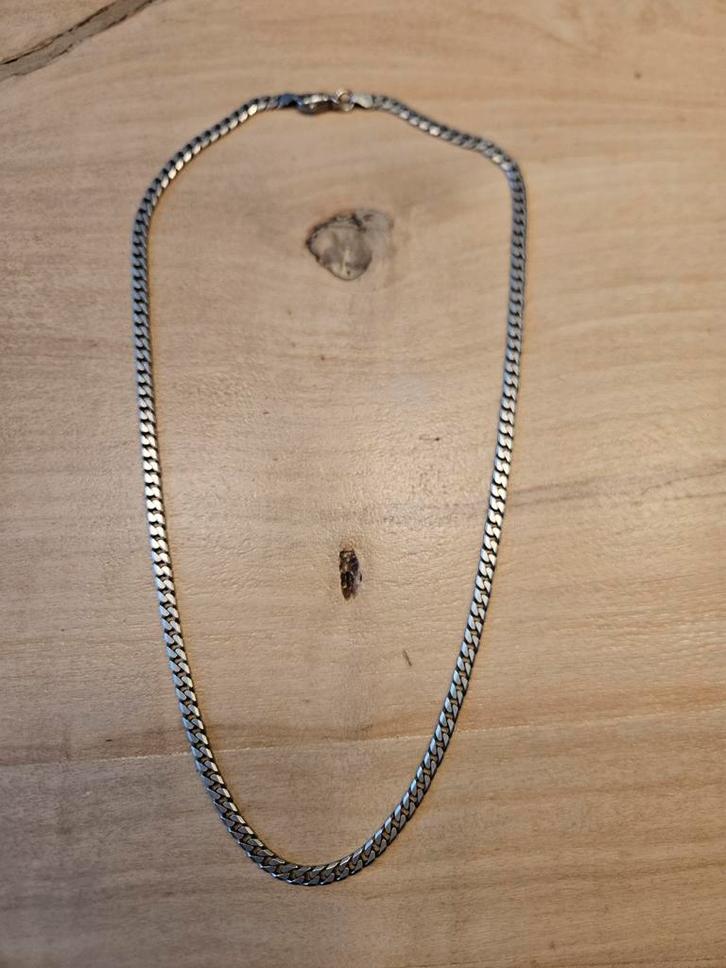 Zilveren Heren Ketting - 60cm Klassiek Design, Sieraden, Tassen en Uiterlijk, Kettingen, Nieuw, Zilver, Zilver, Ophalen of Verzenden