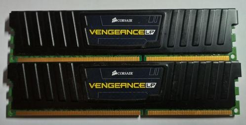 8GB DDR3 2x4GB PC3-12800 1600Mhz CorsairVengeance LP desktop, Computers en Software, RAM geheugen, Gebruikt, Desktop, 8 GB, DDR3