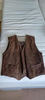 Vintage leren/katoenen gilet, maat M, Kleding | Heren, Gedragen, Ophalen of Verzenden