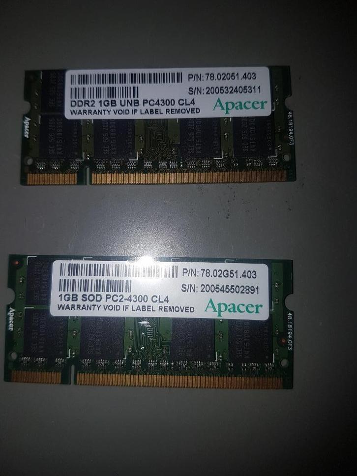 Diverse heugen bankjes, Computers en Software, RAM geheugen, Gebruikt, DDR2, Ophalen of Verzenden