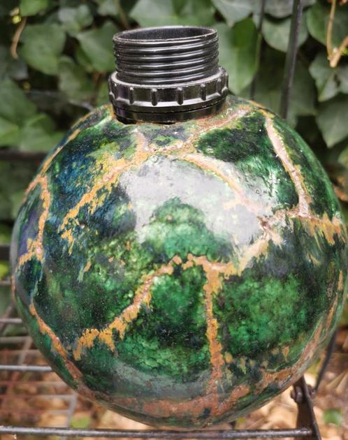 Unica design Brutalist tafellampen met metaalglazuur, Antiek en Kunst, Antiek | Lampen, Ophalen of Verzenden