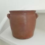 Franse brocante grespot met oren -  19 cm hoog, Ophalen of Verzenden