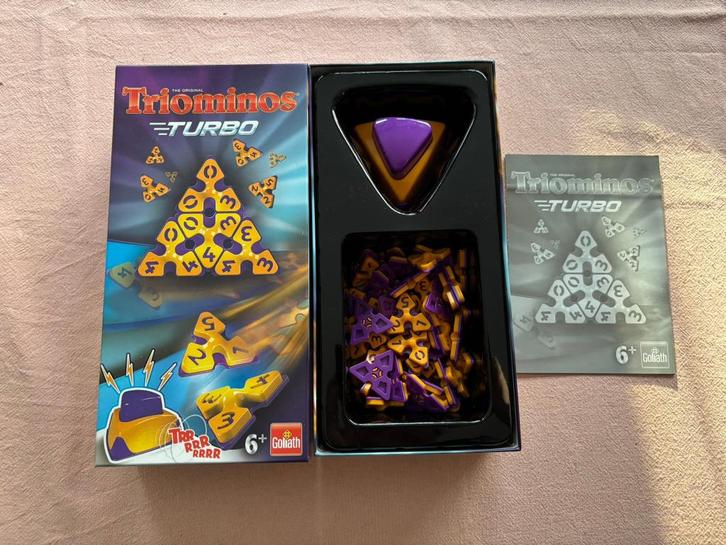 Goliath triominos turbo spel zo goed als nieuw compleet!, Hobby en Vrije tijd, Gezelschapsspellen | Bordspellen, Zo goed als nieuw