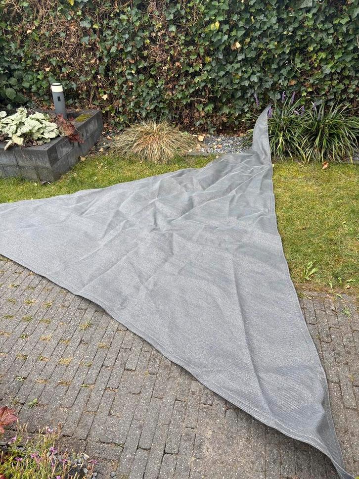 Nesling Coolfit zonnedoek - antraciet 3,6x3,6x3,6m, Tuin en Terras, Schaduwdoeken, Zo goed als nieuw, Ophalen