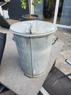 Vintage Metalen Emmer met Deksel, Ophalen of Verzenden, Dweilemmer, -bak, of -wagen