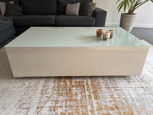 Design zwevend salontafel kubus, Huis en Inrichting, Tafels | Salontafels, Zo goed als nieuw, Minder dan 50 cm, 50 tot 100 cm