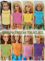 Breipatroon Barbiekleertjes - 8 verschillende truitjes, Nieuw, Patroon of Boek, Ophalen of Verzenden, Breien