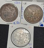 3x morgan one dollar 1881, Postzegels en Munten, Munten | Amerika, Ophalen of Verzenden, Noord-Amerika, Setje, Zilver