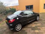 Peugeot 206 1.6 16V CC 2006 Zwart, Auto's, Voorwielaandrijving, Zwart, 4 cilinders, Cabriolet