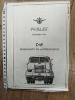 DAF Prijslijst Bedrijfsauto- en Autobuschassis 1957, Gelezen, Ophalen of Verzenden, Overige merken, DAF