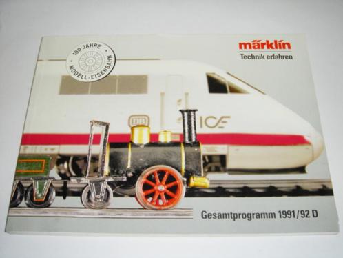 Märklin Catalogus 1991-1992, Hobby en Vrije tijd, Modeltreinen | H0, Zo goed als nieuw, Boek, Tijdschrift of Catalogus, Wisselstroom