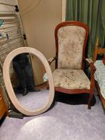 Antieke stoel en spiegel, Antiek en Kunst, Ophalen