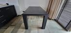 Tafel zwart hout-fineer 160 x 90 x 85 hoog, Gebruikt, Eikenhout, 150 tot 200 cm, Modern