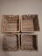 4 Rotan gevlochten manden in 2 maten, Ophalen, Rond, Riet