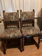 Antieke stoeltjes 2 stuks met gobelin bekleding, Ophalen