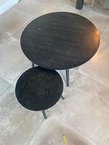 2 Ronde Salontafels/Bijzettafels - Setprijs! beschikbaar voor biedingen