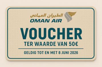 Oman Air voucher code 50€ beschikbaar voor biedingen