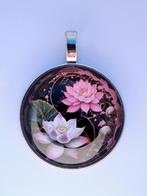 hanger lotus bloemen wit & roze, Ophalen of Verzenden, Nieuw, Steen of Mineraal, Bloem of Plant