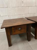 Teak houten bijzet tafel 60x60 1 beschikbaar, Huis en Inrichting, Tafels | Bijzettafels, Vierkant, 55 tot 75 cm, Zo goed als nieuw