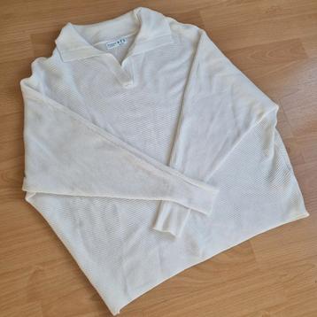 Witte rib trui met kraag – Primark – maat M beschikbaar voor biedingen