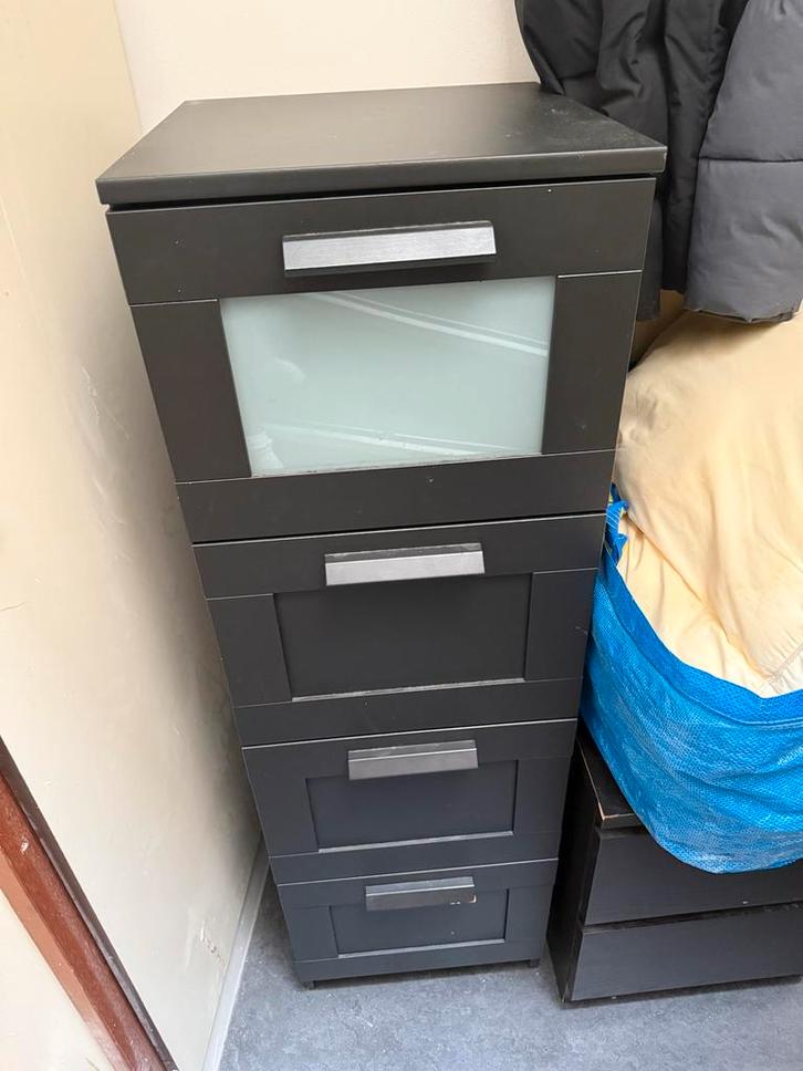 Zwarte ladekast, Huis en Inrichting, Kasten | Kledingkasten, Gebruikt, 100 tot 150 cm, Minder dan 50 cm, 25 tot 50 cm, Met lade(s)
