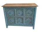 Bohemian dressoir - handgemaakt turquoise & hout (Loods5 / I, Huis en Inrichting, Kasten | Dressoirs, Overige materialen, Bohemian Marokkaans Ibiza