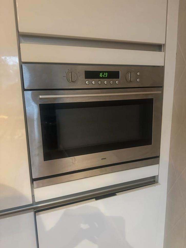 ATAG Combi Oven Magnetron Inbouw, Witgoed en Apparatuur, Ovens, Gebruikt, Inbouw, Oven met grill, 45 tot 60 cm, Hete lucht, Draaiplateau
