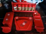 Setje retro brocante vintage rood keuken aankleding, Ophalen of Verzenden, Huis en Inrichting