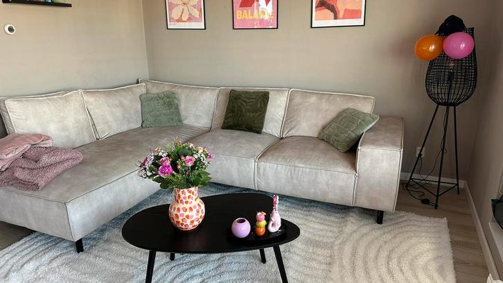 Beige hoekbank Manilla - Seats & Sofa’s, Huis en Inrichting, Banken | Complete zithoeken, Zo goed als nieuw, Ophalen