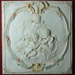 (nr24) Voorstelling van 3 engeltjes en 2 duiven in gips, Huis en Inrichting, Woonaccessoires | Wanddecoraties, Ophalen