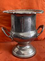 Verzilverde champagnekoeler 26 cm hoog en 26 cm breed, Antiek en Kunst, Ophalen of Verzenden, Zilver