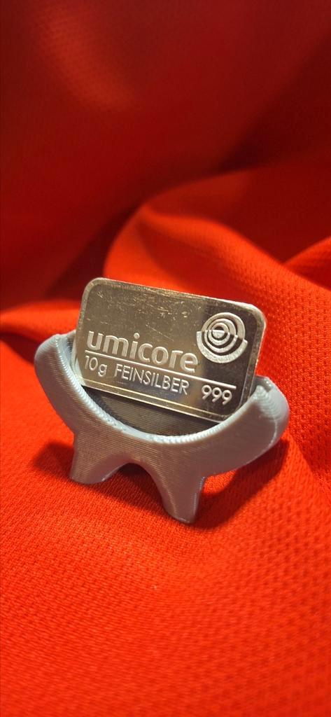 10 gram Umicore zilverbaar 999.9, Postzegels en Munten, Edelmetalen en Baren, Zilver, Ophalen of Verzenden